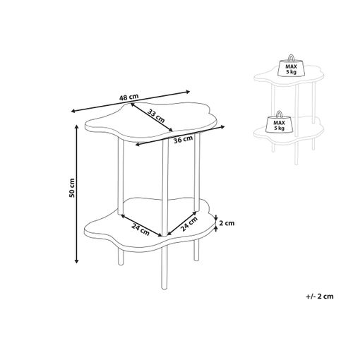 Table D'appoint Blanc Et Noir Cloud