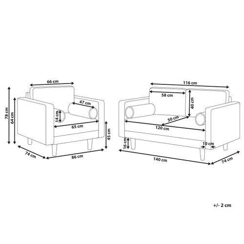 Ensemble De Salon 3 Places En Tissu Vert Nurmo