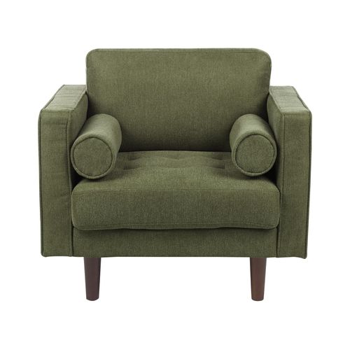 Ensemble De Salon 3 Places En Tissu Vert Nurmo