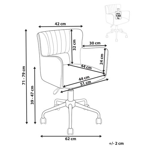 Chaise De Bureau Bouclé Blanc Cassé Sanilac