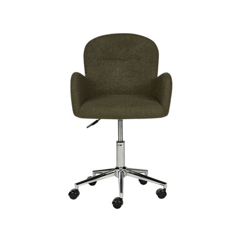 Chaise De Bureau Bouclé Vert Foncé Priddy