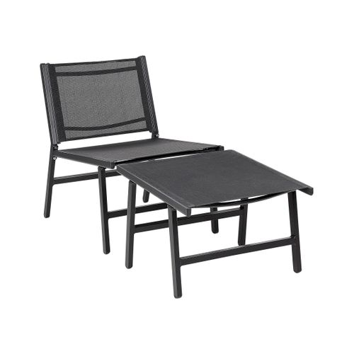 Chaise De Jardin Métal Noir Marceddi