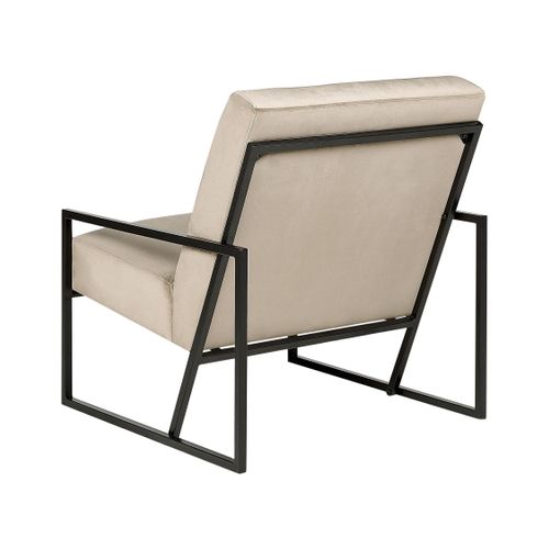 Velours Fauteuil Taupe Delary