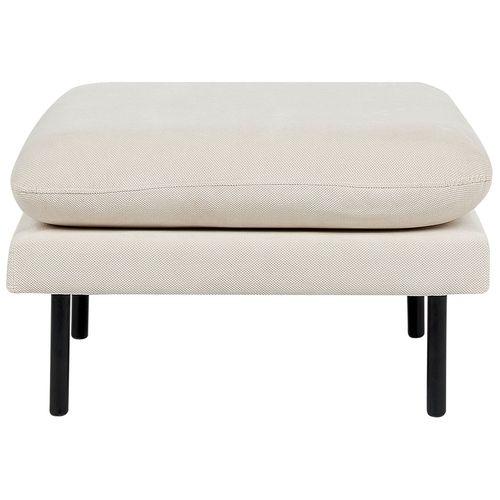 Pouf Ottoman 70 X 70 Cm En Tissu Beige Clair Vinterbro