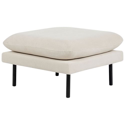 Pouf Ottoman 70 X 70 Cm En Tissu Beige Clair Vinterbro