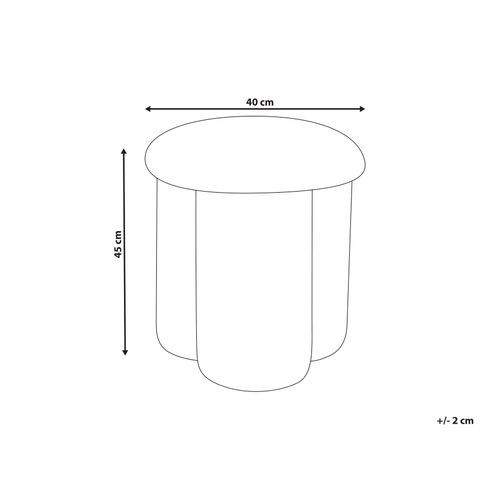 Pouf En Bouclé Blanc Carrington