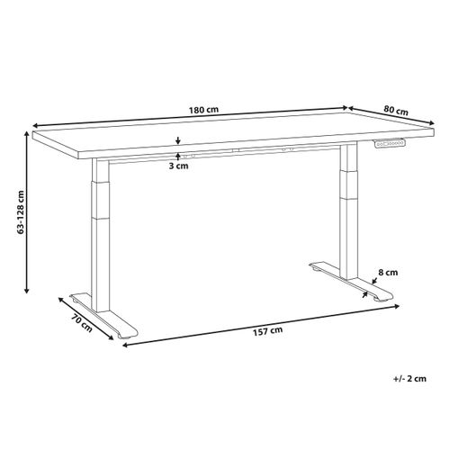 Table à Hauteur Ajustable Électrique 180 X 80 Cm Tailles Différentes