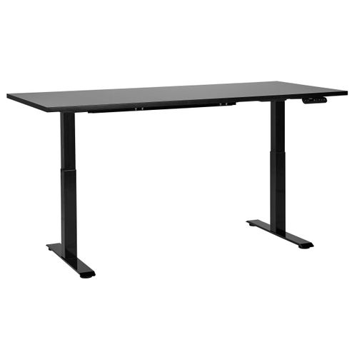 Table à Hauteur Ajustable Électrique 180 X 80 Cm Noir Destines
