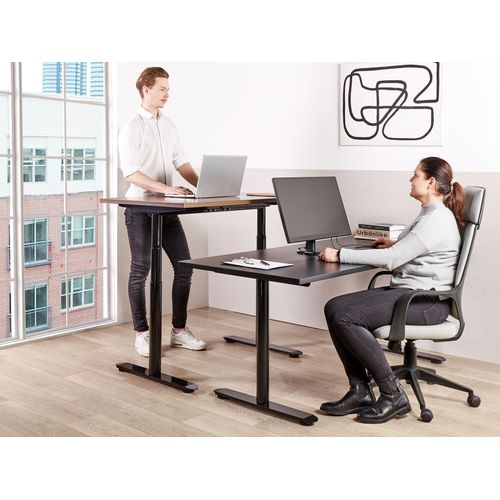 Table à Hauteur Ajustable Électrique 160 X 72 Cm Noir Destin Iv