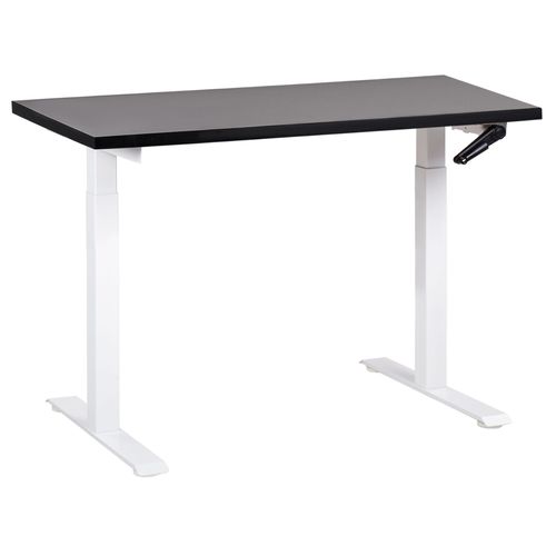 Table à Hauteur Ajustable Manuel 120 X 72 Cm Noir Destines