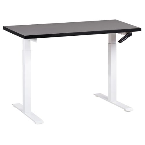 Table à Hauteur Ajustable Manuel 120 X 72 Cm Noir Destines