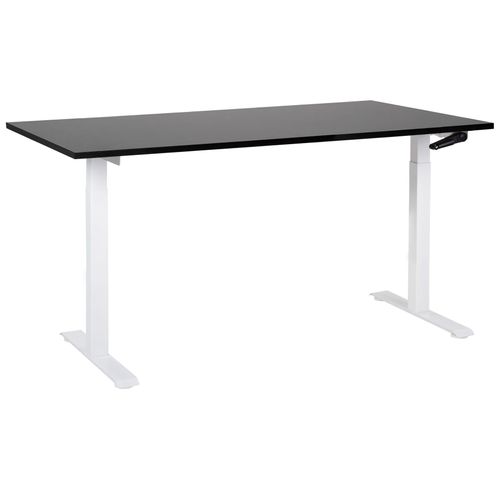 Table à Hauteur Ajustable Manuel 160 X 72 Cm Noir Destines