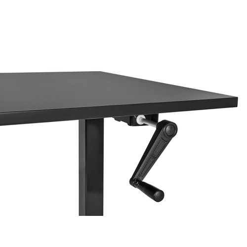 Table à Hauteur Ajustable Manuel 160 X 72 Cm Noir Destines