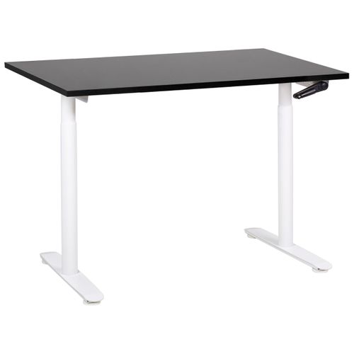 Table à Hauteur Ajustable Manuel 120 X 72 Cm Noir Destin Iv