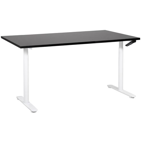 Table à Hauteur Ajustable Manuel 160 X 72 Cm Noir Destin Iv