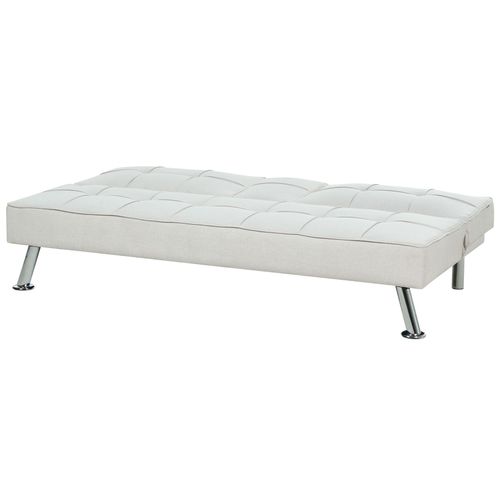 Canapé Convertible 3 Places En Tissu Beige Roxen