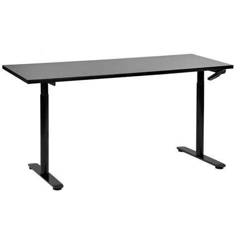 Table à Hauteur Ajustable Manuel 160 X 72 Cm Noir Destin Iv