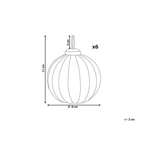 Boules De Noël Set De 6 Argenté Ivoire