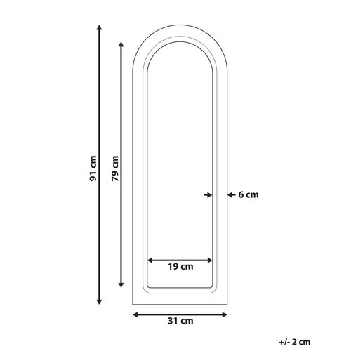 Miroir 91 Cm Blanc Sarry