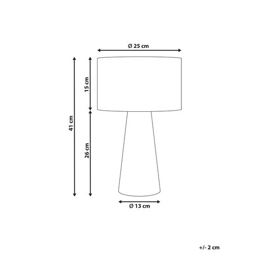 Lampe à Poser Noir Et Beige Welmel