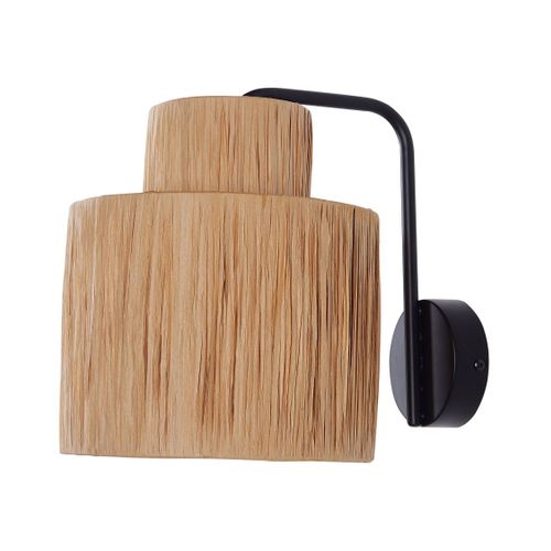 Lot De 2 Appliques Murales En Feuille De Palmier Naturel Shinfa