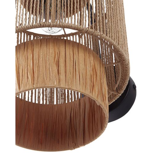 Lot De 2 Appliques Murales En Feuille De Palmier Naturel Jamma