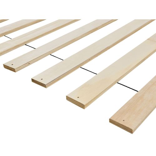 Lit Avec Sommier Rotin Varzy 180 X 200 Cm Marron