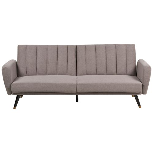 Canapé 3 Places En Tissu Marron Clair Vimmerby