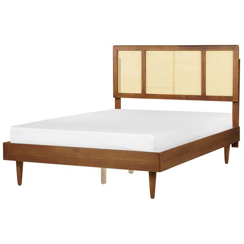 Lit Avec LED Rotin Auray 140 X 200 Cm Marron