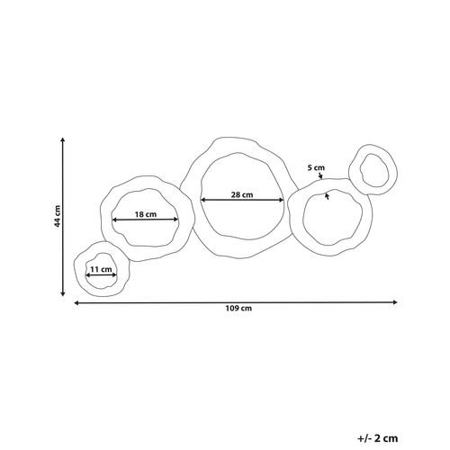 Miroir 110 X 45 Cm Noir-doré Charny