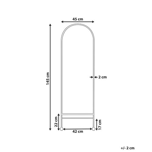 Miroir 145 Cm Noir Jarnages