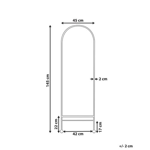Miroir 145 Cm Blanc Jarnages