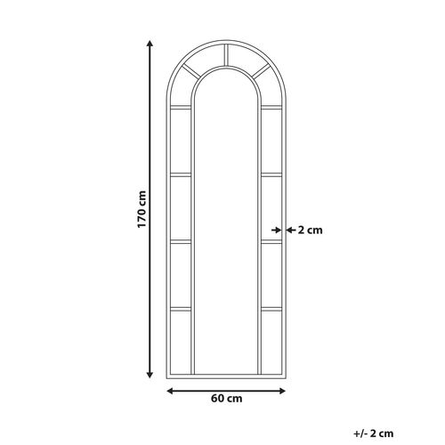 Miroir 170 Cm Noir Crosses