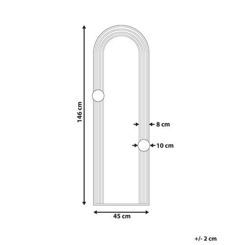 Miroir 146 Cm Noir Ajain