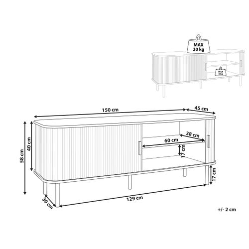 Meuble TV Bois Clair Bradley