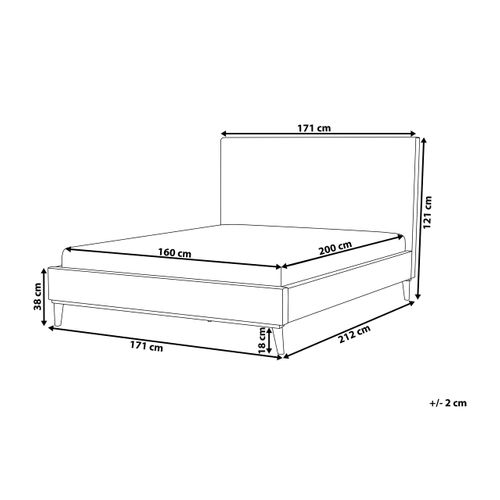 Lit Avec Sommier Velours Bayonne 180 X 200 Cm Bleu