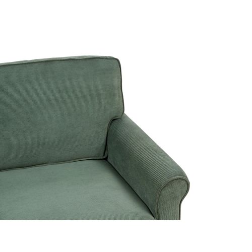 Canapé 3 Places En Velours Côtelé Vert Foncé Ronneby