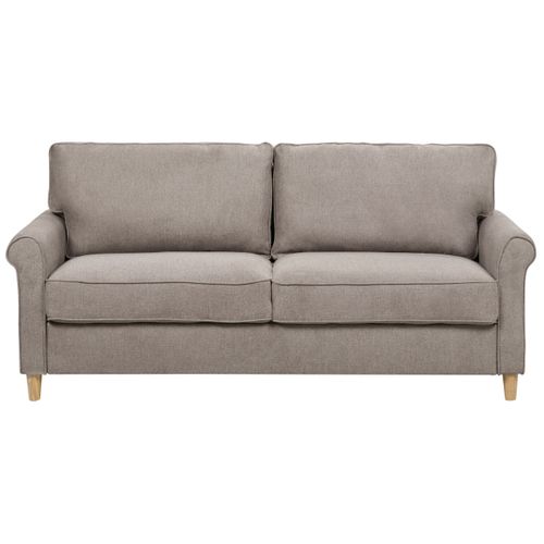 Canapé 3 Places En Tissu Marron Clair Ronneby
