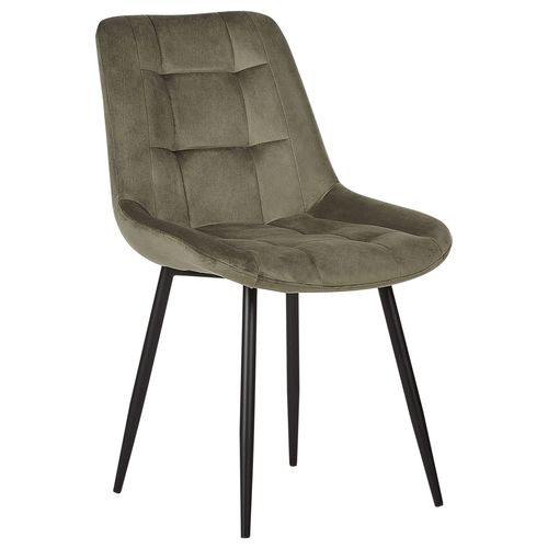 Chaise De Salle à Manger Set De 2 Velours Vert Olive Melrose