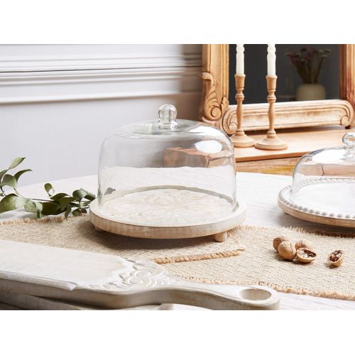 Présentoir à Gâteaux D 29 Cm En Bois Et En Verre Fajum