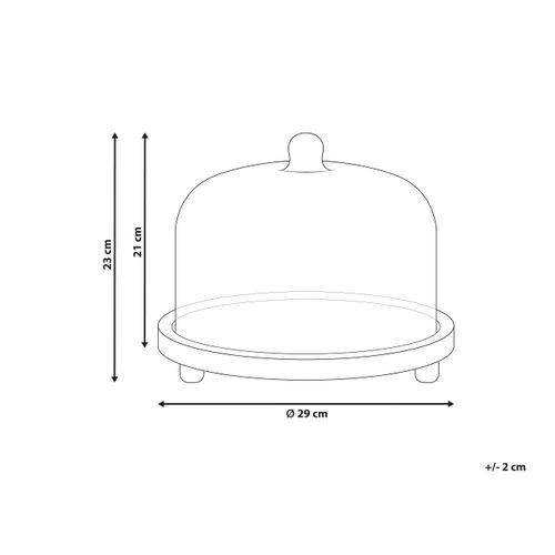 Présentoir à Gâteaux D 29 Cm En Bois Et En Verre Fajum