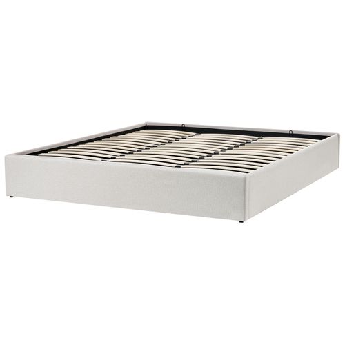 Lit Ottoman Sans Tête De Lit Tissu Dinan 180 X 200 Cm Beige Clair