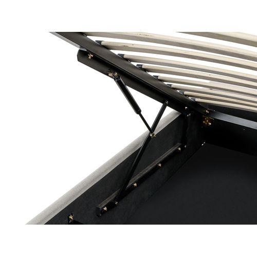 Lit Ottoman Sans Tête De Lit Tissu Dinan 180 X 200 Cm Beige Clair