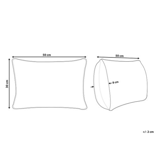 Lot De 2 Coussins Noir Banori 30 X 50 Cm