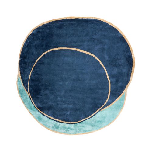 Tapis En Viscose 200 X 200 Cm Bleu Marine Kanrach