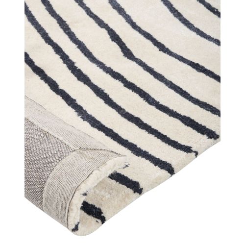 Tapis En Viscose 200 X 300 Cm Noir Et Blanc Rumra