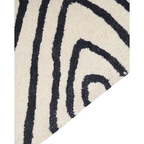 Tapis En Viscose 200 X 300 Cm Noir Et Blanc Rumra