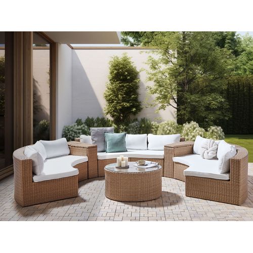 Set De Salon Polyrotin Beige Sable Severo