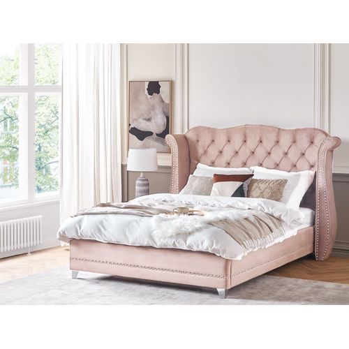 Lit Double 180 X 200 Cm Rose Pastel Ayette