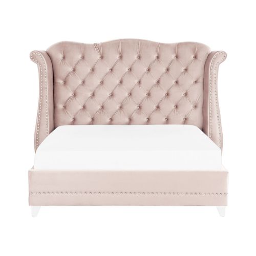 Lit Double 180 X 200 Cm Rose Pastel Ayette